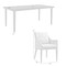 Armen Living Silvana 5 Piece Gray Aluminum Outdoor Dining Set with Gray Fabric 840254332935 - alternate 5